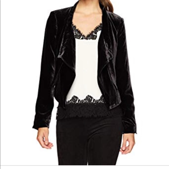 BCBGMaxAzria Jackets & Blazers - Bcbgmaxazria crushed velvet blazer Lloyd in black
